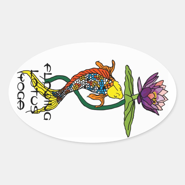 Lotus Yoga Sticker (Vorderseite)
