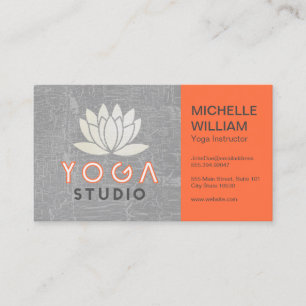 Lotus   Yoga Studio   Instructor Business Card Visitenkarte