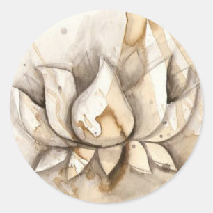 Lotusaufkleber Runder Aufkleber