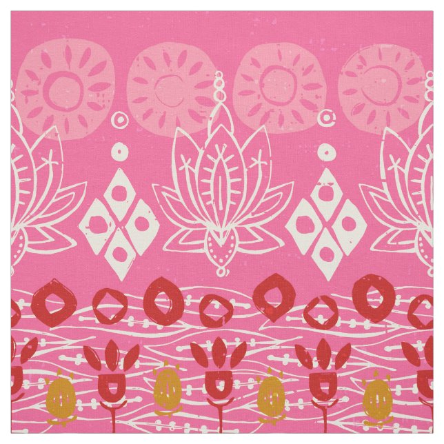 Lotusblock rosa stoff (Muster)