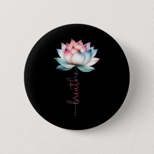 Lotusblume Atme Mystischer Hippie Meditation Yo Button