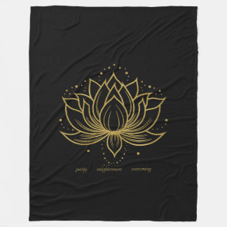 Lotusblume gold fleecedecke