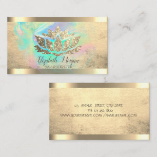 Lotusblüten Gold Holografische Tinte Visitenkarte