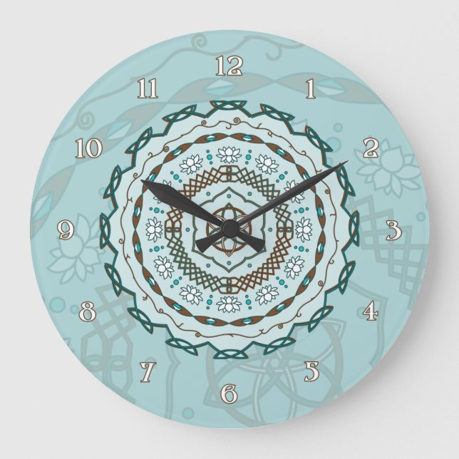 Lotussperre Große Wanduhr (Vorderseite)