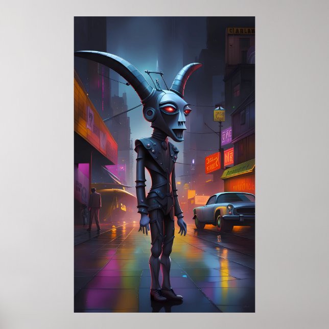 Lou Cipher, privater Cyborg-Teufel zum Fall Poster (Vorne)