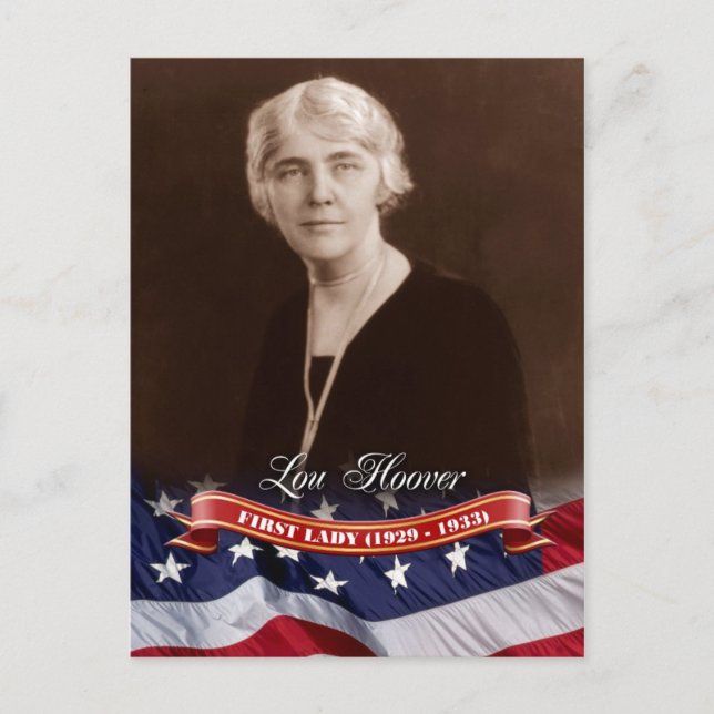 Lou Hoover, First Lady of the U.S. Postkarte (Vorderseite)