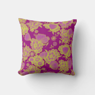 Lou Pop 💜💛 Barock Blumenmuster Kissen