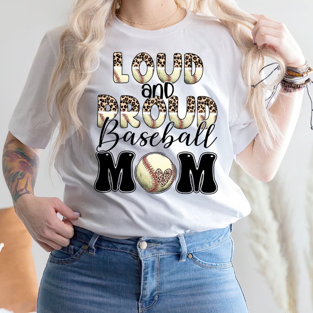 Loud and Baseball Mama, Baseball T - Shirt (Von Creator hochgeladen)