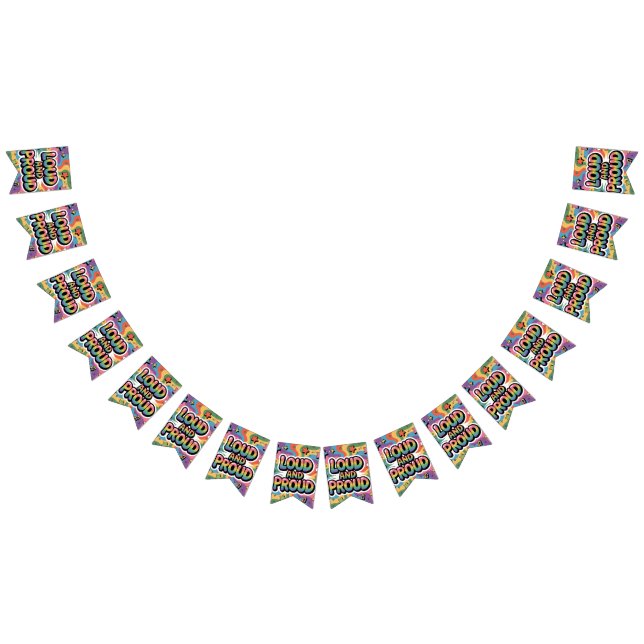 LOUD AND PROUD | LGBTQ+ Pride Ally Wimpelkette (Alle)