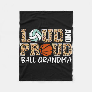 Loud and Proud Volleybyll Bysketbyll Oma Fun G Fleecedecke