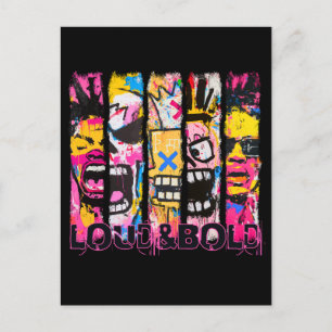 Loud & Bold - Graffiti Street Art Design Postkarte