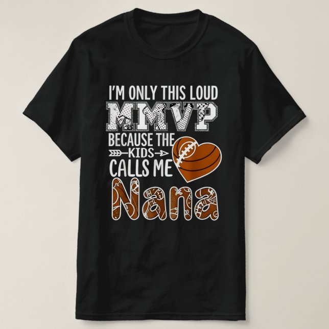 Loud football nana design - football grandma shirt (Design vorne)
