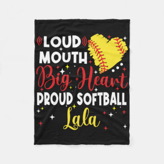 Loud Mouth Big Heart Proud Softll Lala Mother's Da Fleecedecke