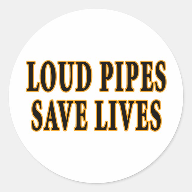 Loud Pipes Rett Lives Runder Aufkleber (Vorderseite)
