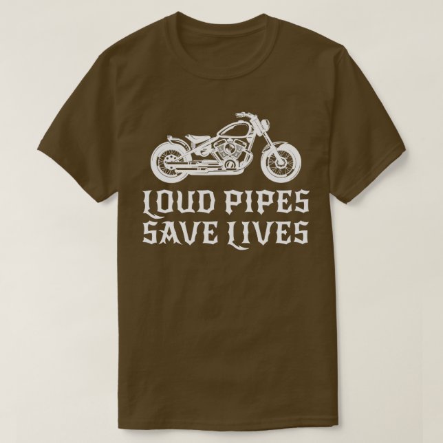 Loud Pipes Rettend Fahrrad Reiten T-Shirt (Design vorne)