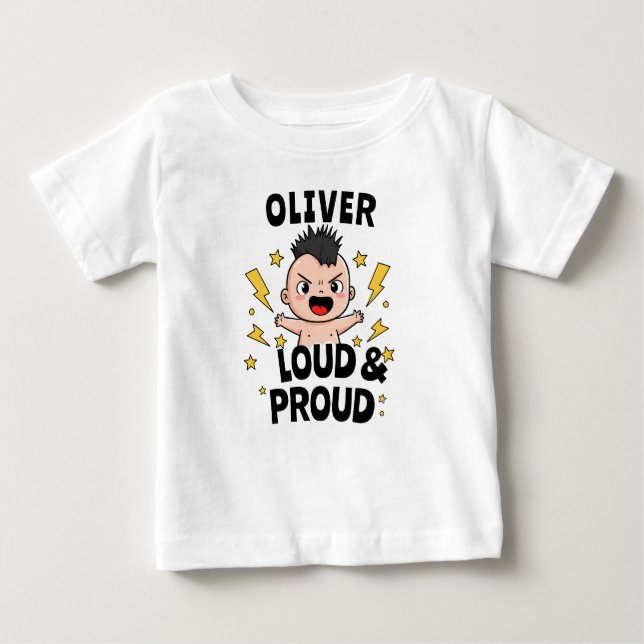Loud & Proud Punk Rocker Baby T-shirt (Vorderseite)