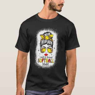 Loud & Proud Softball Mama Leopard Ball Mama Mothe T-Shirt