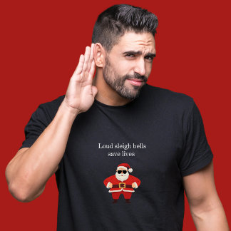 Loud Sleigh Bells Rettete Lives Motorrad Weihnacht T-Shirt