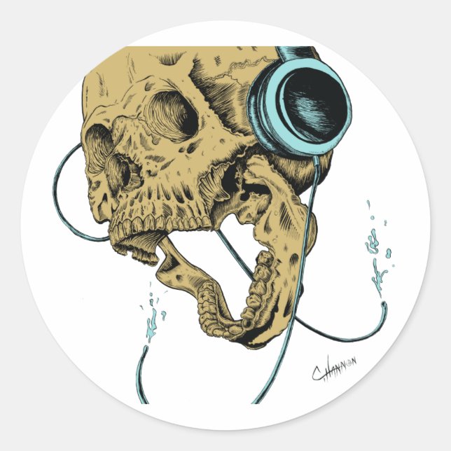 Louder Runder Aufkleber (Vorderseite)