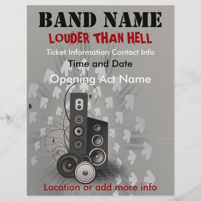 Louder Than Hell Music Flyer (Vorne)
