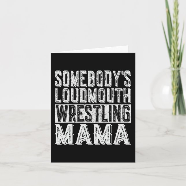 Loudmouth Wrestling Mama Mama Funny Mütter Day Karte (Vorderseite)