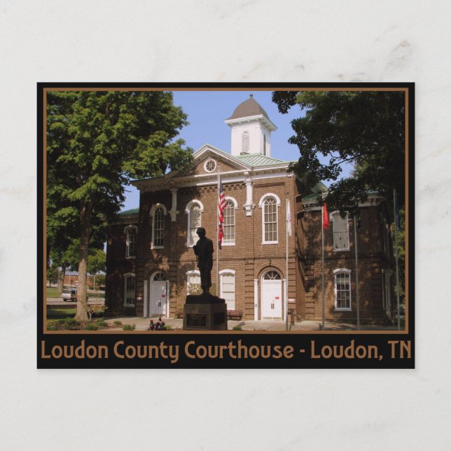Loudon Landkreis Courthouse - Loudon, TN Postkarte (Vorderseite)