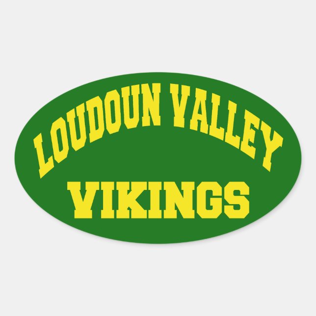 Loudoun Valley Vikings Ovaler Aufkleber (Vorderseite)
