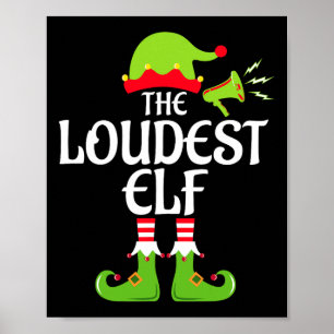 Louest Elf Matching Family Group Weihnachts-Party Poster