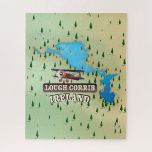 Lough Corrib Irland Vintage Karte. Puzzle