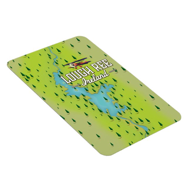 Lough Ree Ireland Vintag Map. Magnet (Rechte Seite)