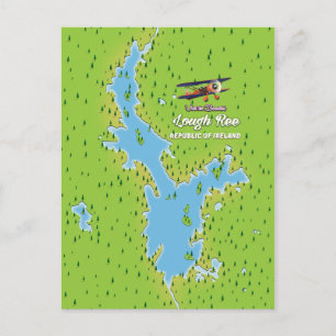 Lough Ree Republik Irland Karte, irisch lough, l Postkarte