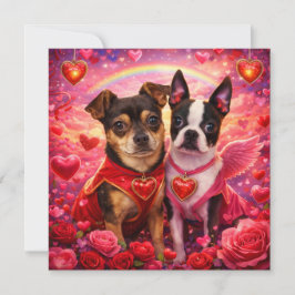 Louie & Luna wünschen Ihnen einen glücklichen Vale Karte