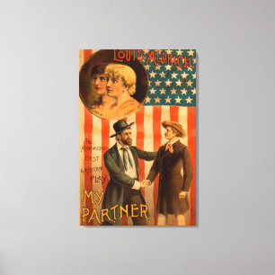 Louis Aldrich in meinem Partner Theaterspiel Leinwanddruck