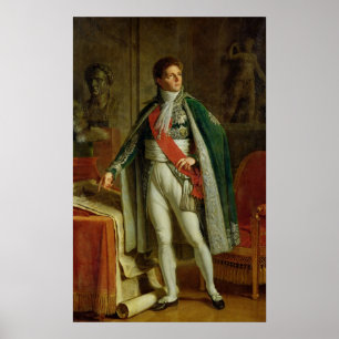 Louis Alexandre Berthier zeigt Karte Poster