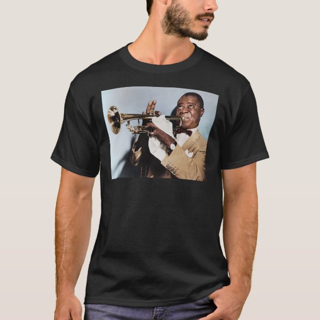 Louis Armstrong, 1953 kolorierter klassischer T -  T-Shirt (Vorderseite)