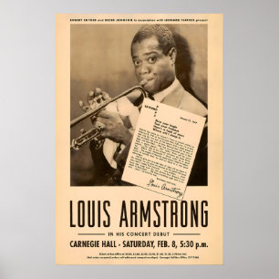 Louis Armstrong - Billie Holiday Jazzplakat - Bei Poster