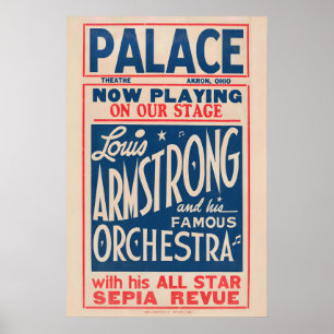 Louis Armstrong Jazzplakat - Palace Theatre Poster