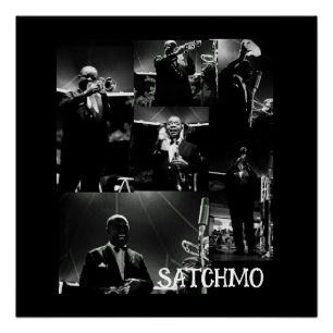Louis Armstrong Satchmo Vintage-Fotografie Poster