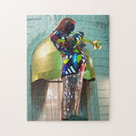 Louis Armstrong Statue Nice France Französische Ri Puzzle