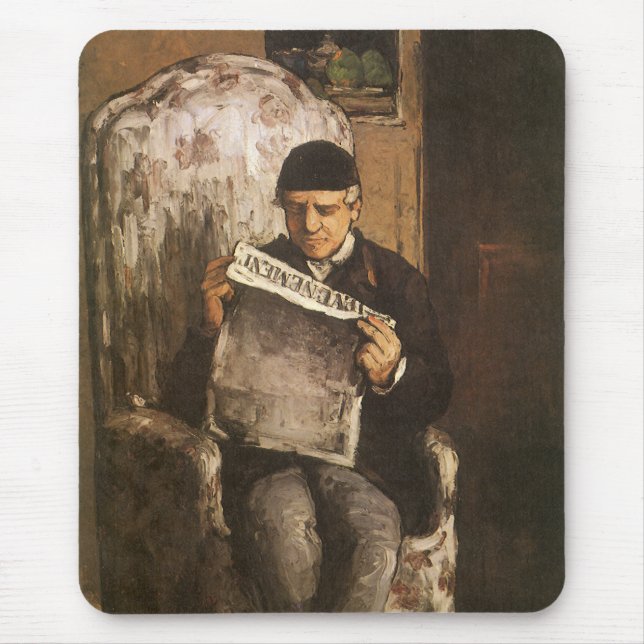 Louis Auguste Cezanne Vater der Künstlerlesung Mousepad (Vorne)