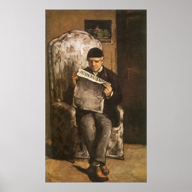 Louis Auguste Cezanne Vater der Künstlerlesung Poster (Vorne)