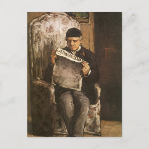Louis Auguste Cezanne Vater der Künstlerlesung Postkarte