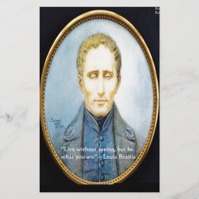 Louis Braille Famous Quote (Vorderseite)