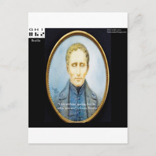 Louis Braille Famous Quote Postkarte