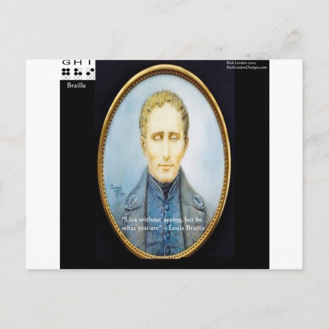 Louis Braille Famous Quote Postkarte (Vorderseite)