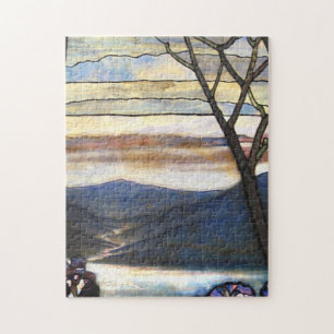 Louis Comfort Tiffany - Hartglas 4 Magnolias Puzzle