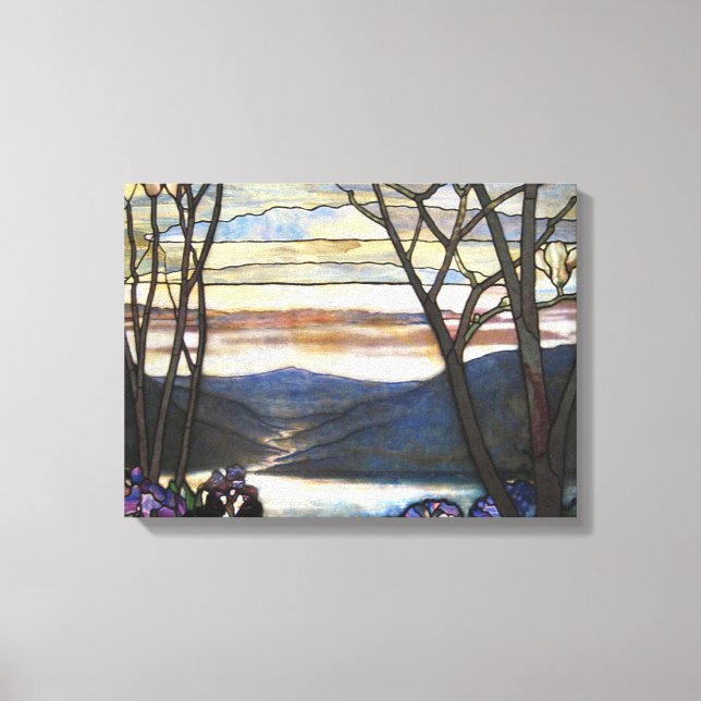 Louis Comfort Tiffany - verkettetes Glas 4 Magnoli Leinwanddruck (Vorderseite)