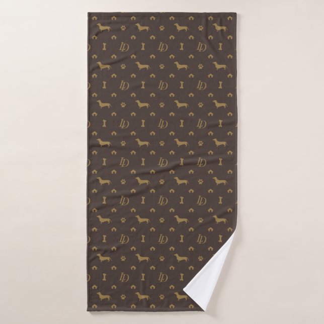 Louis-Dackel-Luxushundekleidung Badehandtuch (Badehandtuch)