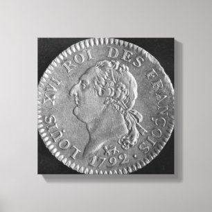 Louis d'or zeigt Louis XVI, 1792 Leinwanddruck