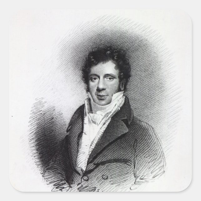 Louis-Eustache Ude Quadratischer Aufkleber (Vorderseite)
